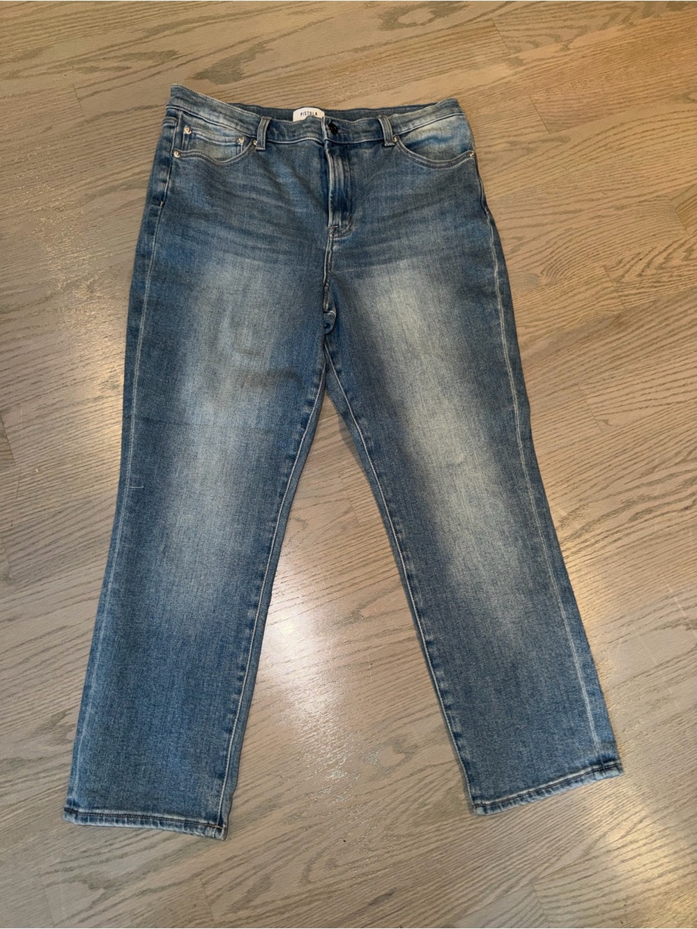 pistola high rise modern slim lighter Wash Blue Jeans Sz 33